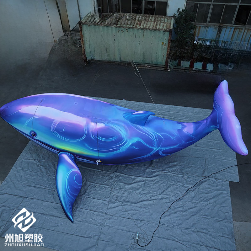 Aquarium Marine Blue - Balena blu gonfiabile, utilizzata come elemento