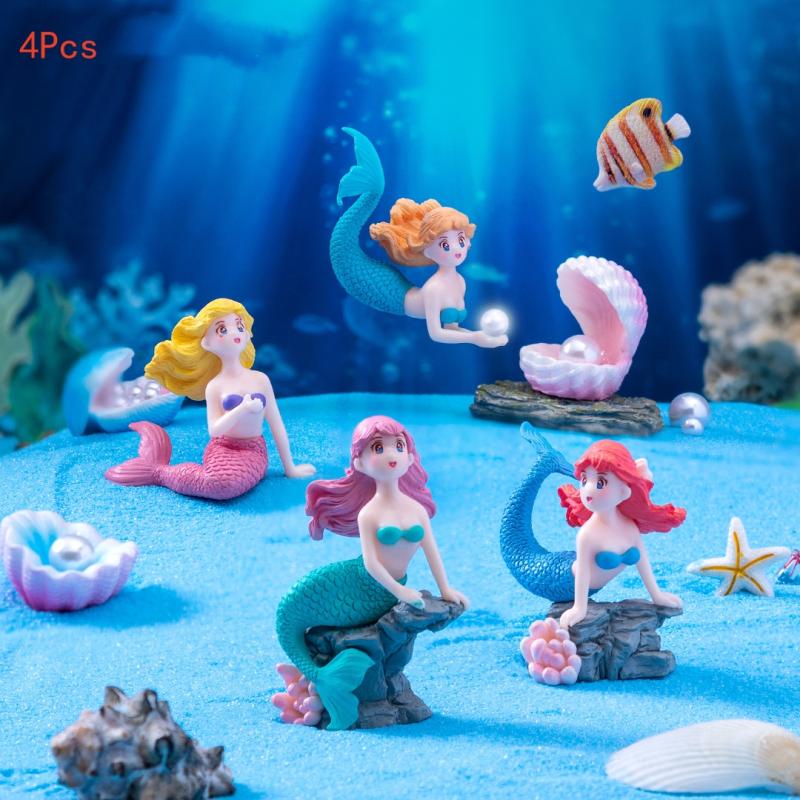Set di 4 Ornamenti in Plastica - Marine Aquarium For Sale recensione e prezzo